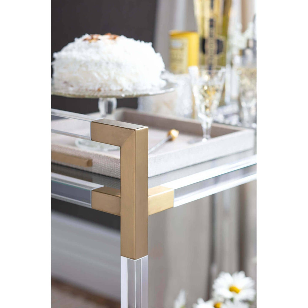 Americano Bar Cart - Natural Brass