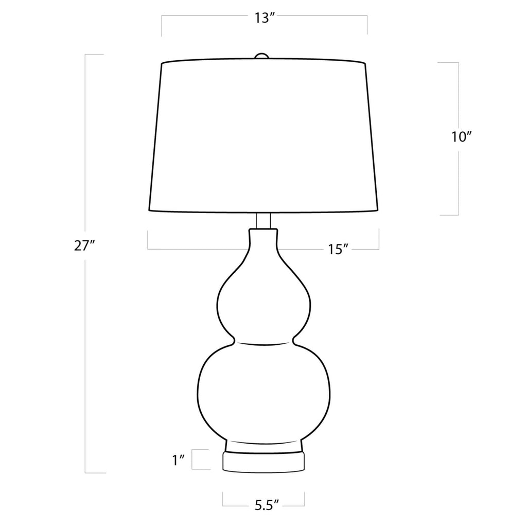 Madison Ceramic Table Lamp - Ivory