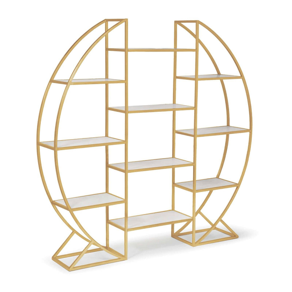 Hoop Etagere - Natural Brass