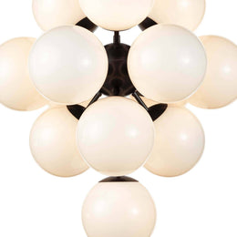 La Dame Chandelier - White Glass Oil Rubbed Bronzel