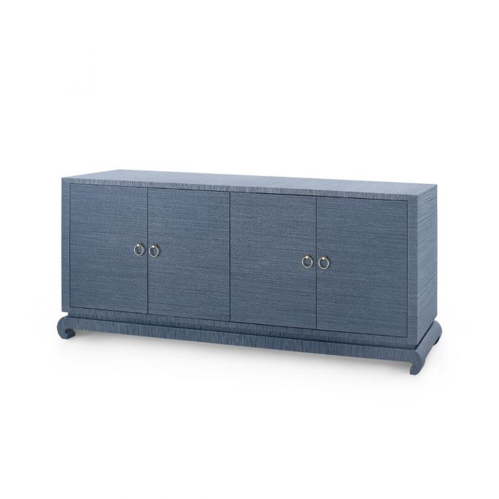 Meredith Extra Large 4-Door Cabinet - Navy Blue