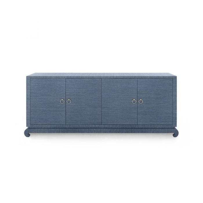 Meredith Extra Large 4-Door Cabinet - Navy Blue