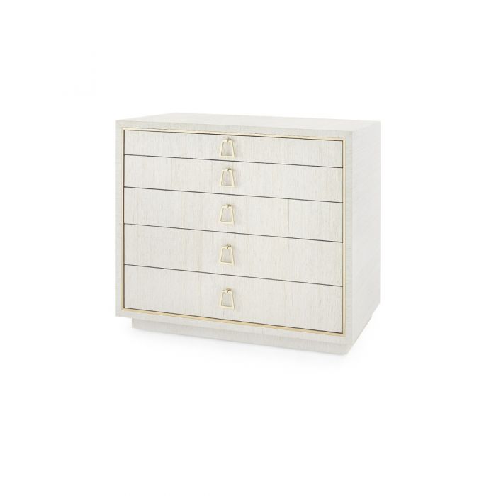 Parker Large 5-Drawer - Silver Shimmer