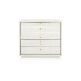 Parker Large 5-Drawer - Silver Shimmer