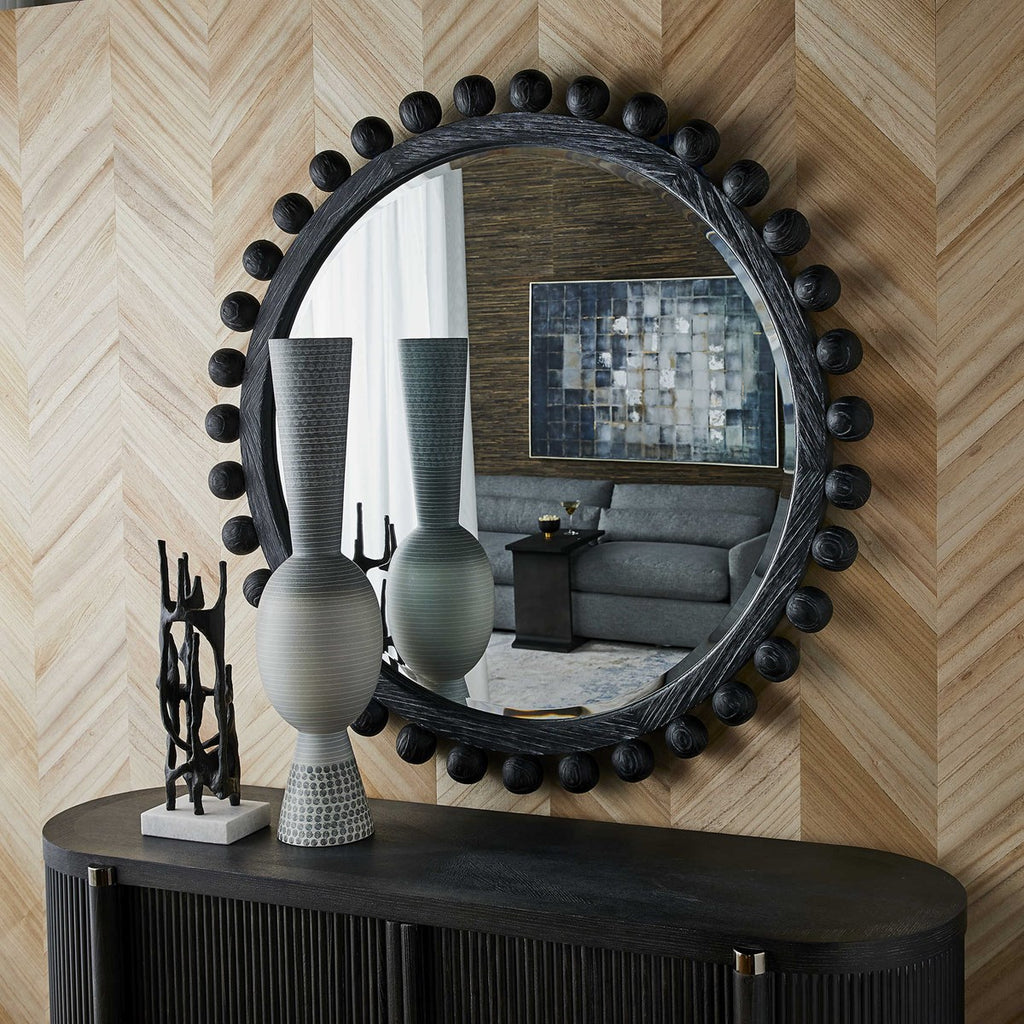 Brianza Round Mirror - 50 Ebony