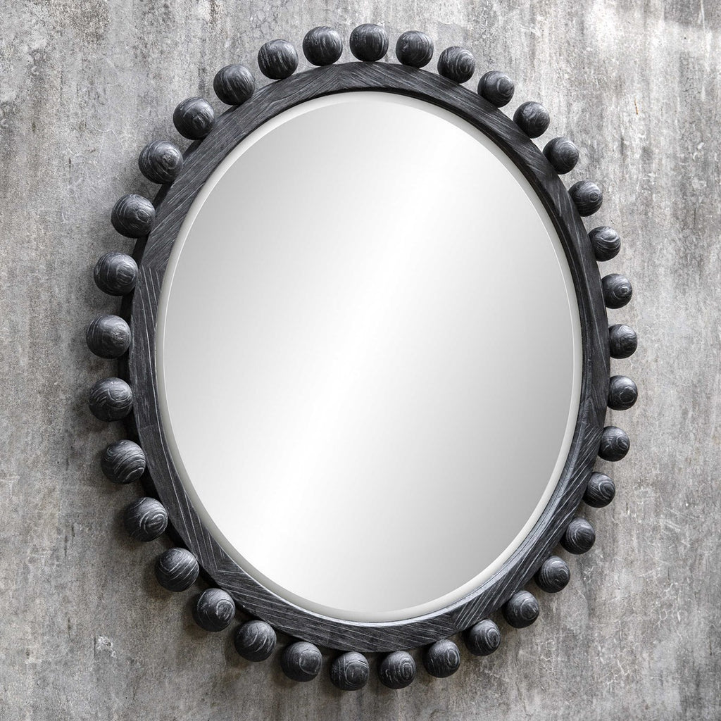 Brianza Round Mirror - 50 Ebony