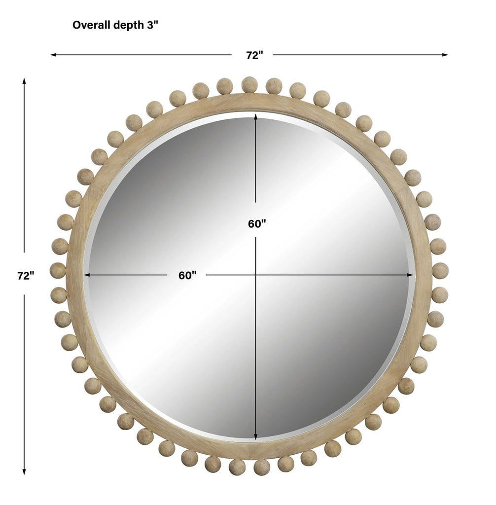 Brianza Round Mirror - 72 Natural