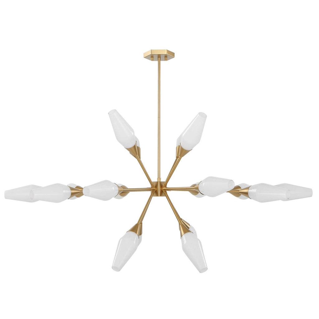 Agapanthus, 18 Lt Pendant - Brass