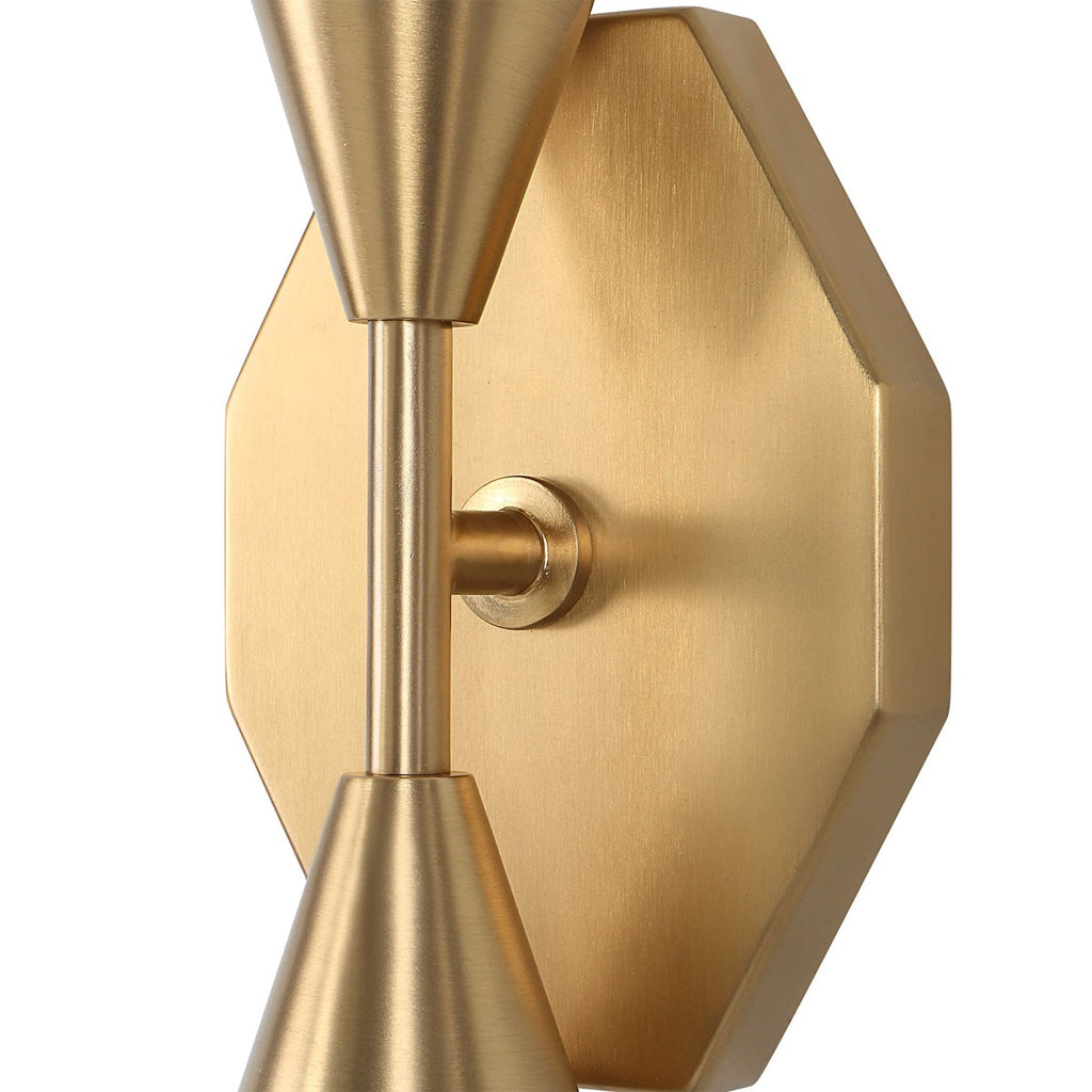 Agapanthus 2 Lt Sconce - Brass