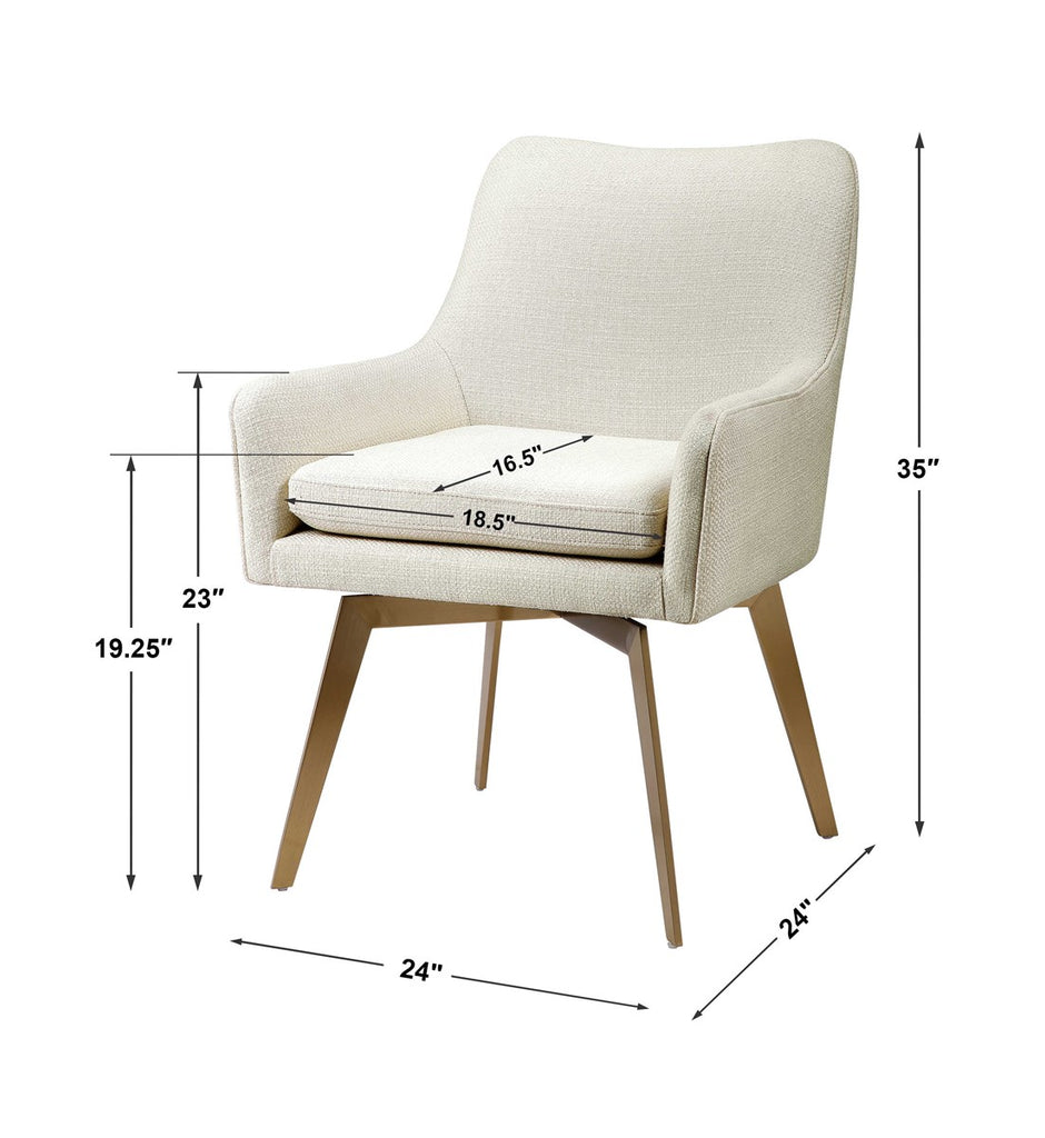 Let's Twist Dining Chair - Ivory