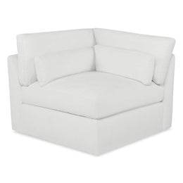 Slope Sofa Sectional, Corner Chair, Alabaster Chenille