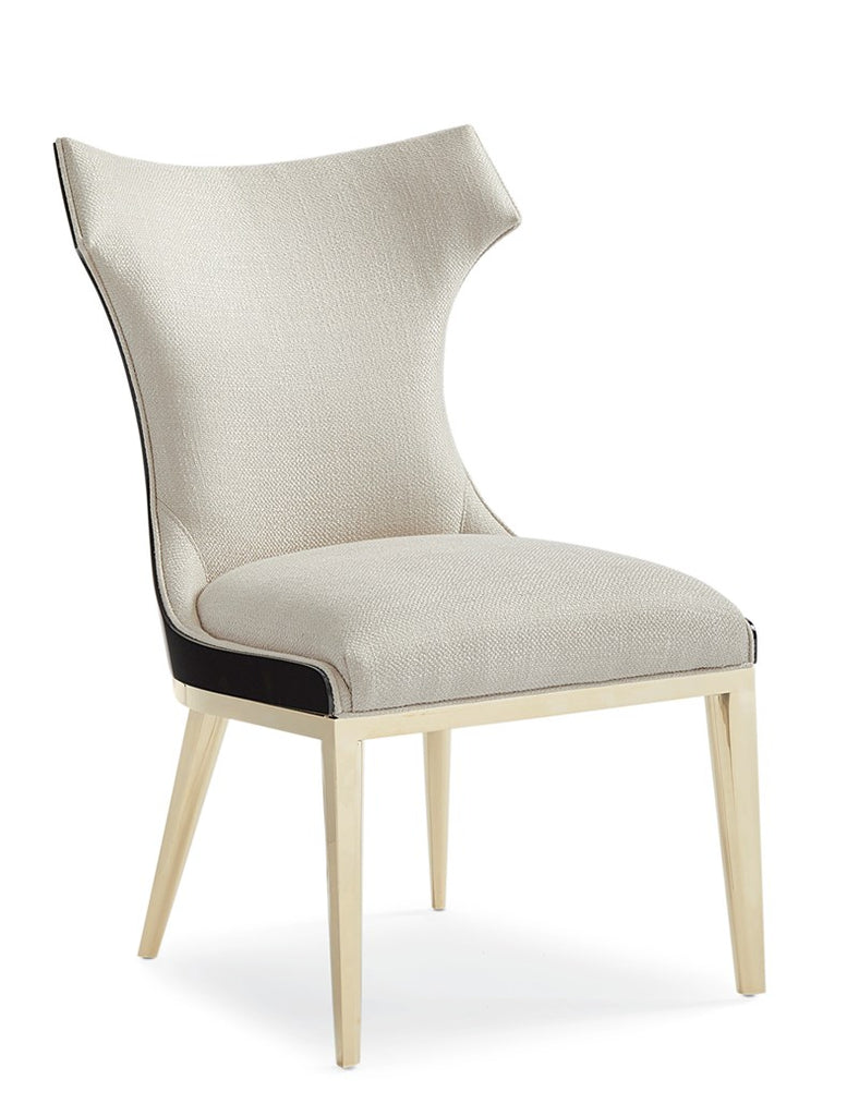 The Urbane Dining Side Chair - Satin Ebony, Majestic Gold