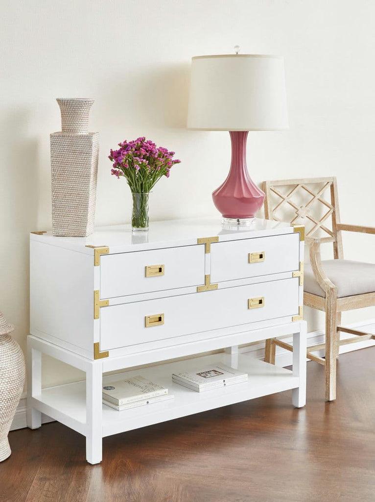 Tansu Console Table - Gloss White