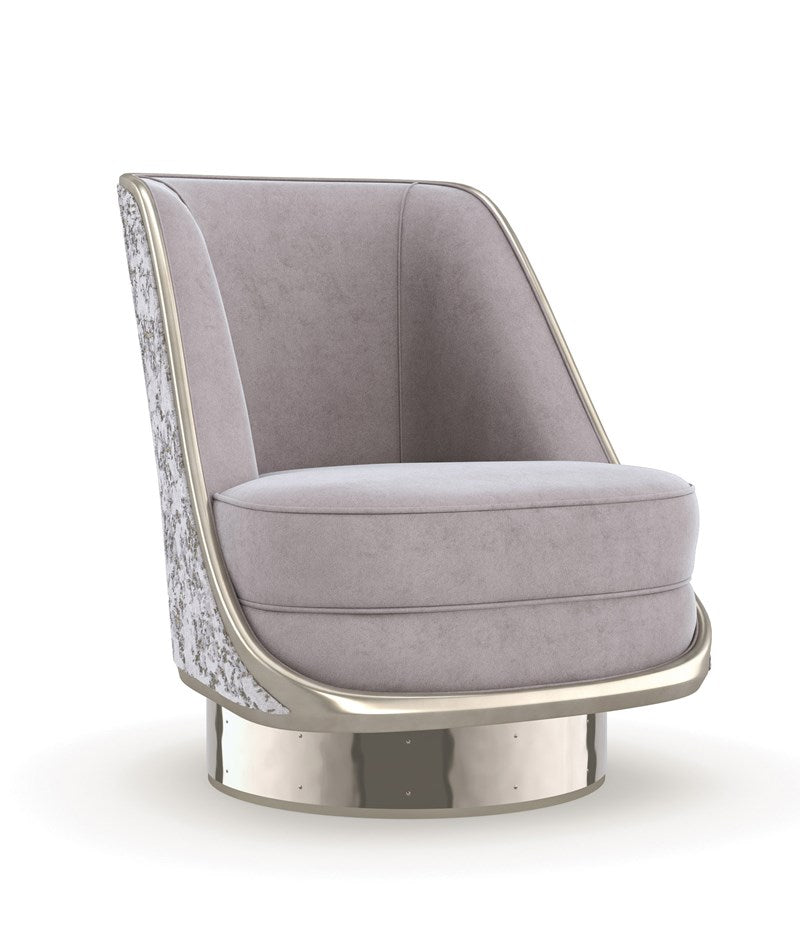 Go For A Spin - Silver Shadow Accent Chair