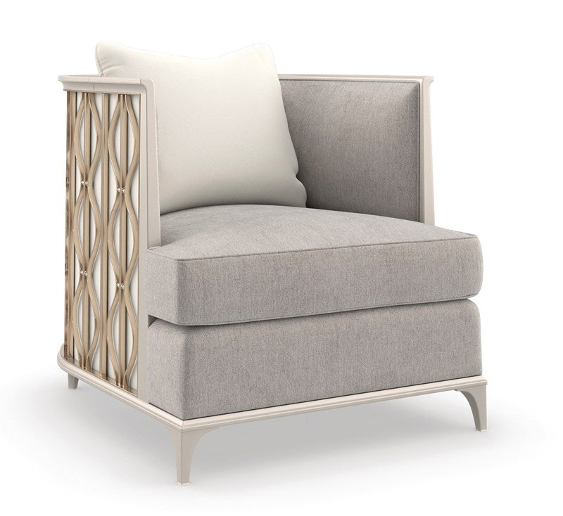 Back In Style - Taupe Paint, Whisper Of Gold Accent Chair