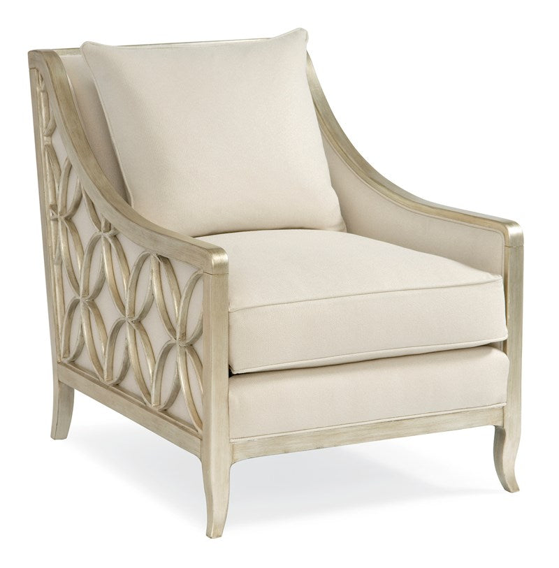 Social Butterfly Silver Accent Chair