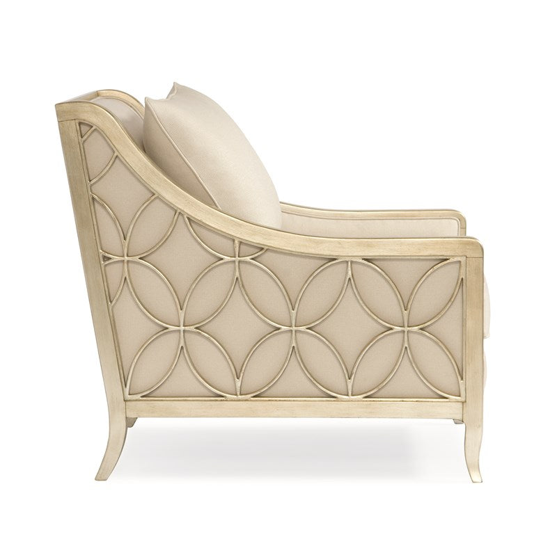 Social Butterfly Silver Accent Chair